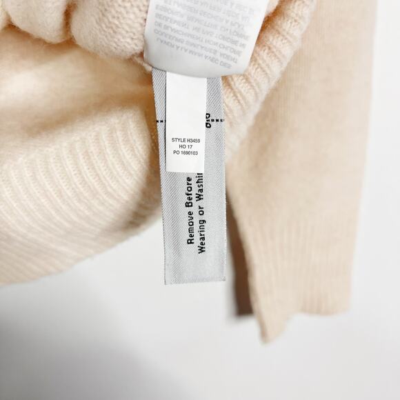 J Crew Womens XSmall Light Pink Ruffle Crewneck Sweater Boiled Merino Wool XS - Picture 9 of 12